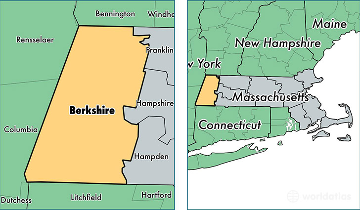 location of Berkshire county on a map