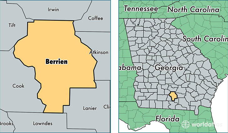 location of Berrien county on a map