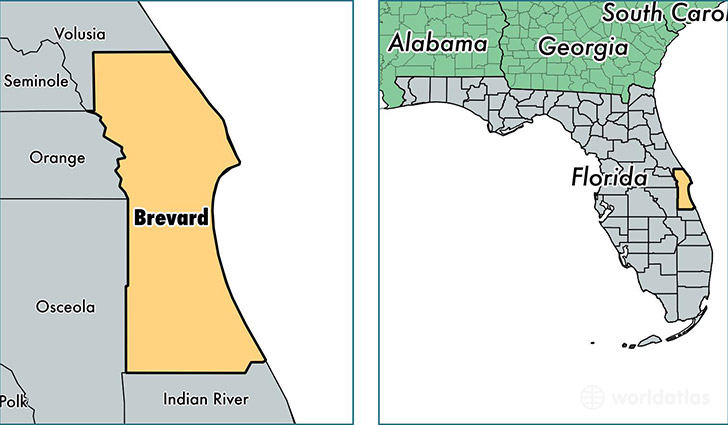 location of Brevard county on a map