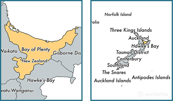 Location of regional council of Bay of Plenty on a map