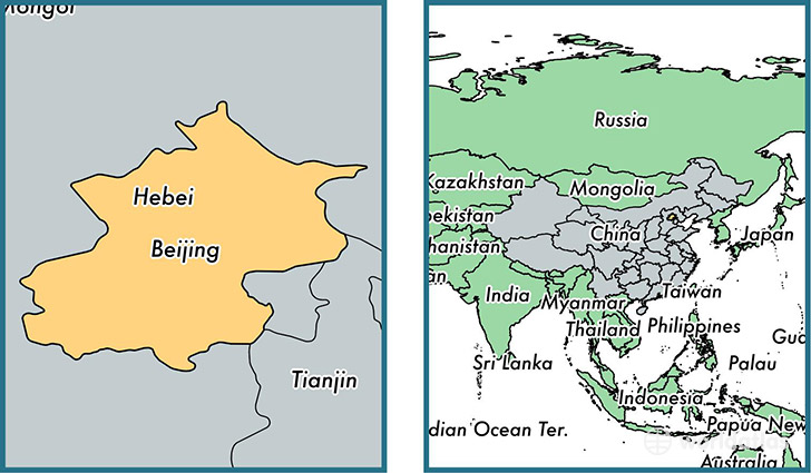 Location of municipality of Beijing on a map