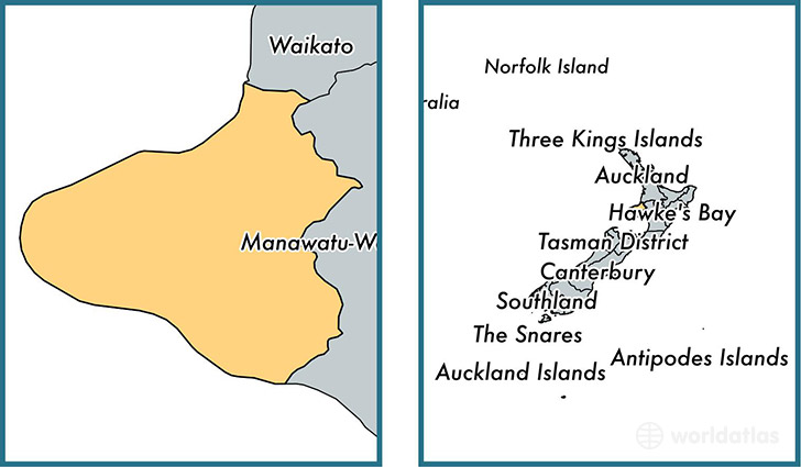 Location of regional council of Taranaki on a map