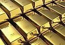 Stacks of solid gold bars
