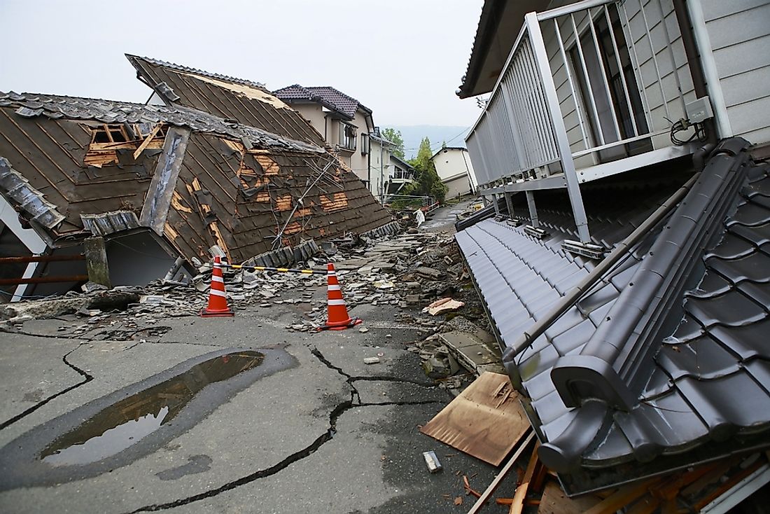 Earthquakes can cause extensive property damage. 