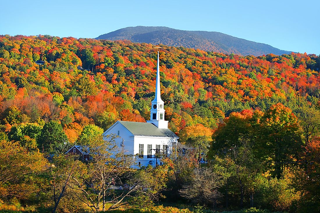 Small church in the Stowe, Vermont.