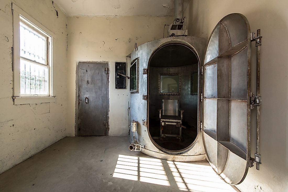 The gas chamber at Wyoming Frontier Prison. Editorial credit: Nagel Photography / Shutterstock.com