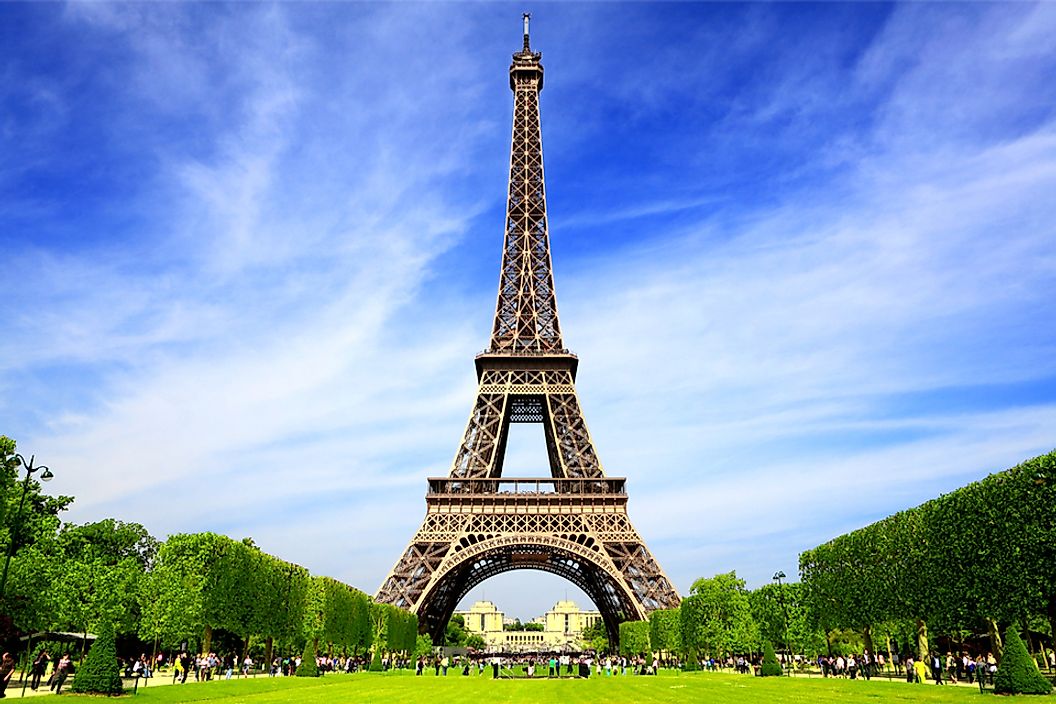 The Eiffel Tower in Paris is the world's most visited tourist attraction, and a significant part of France's thriving tourism industry. 