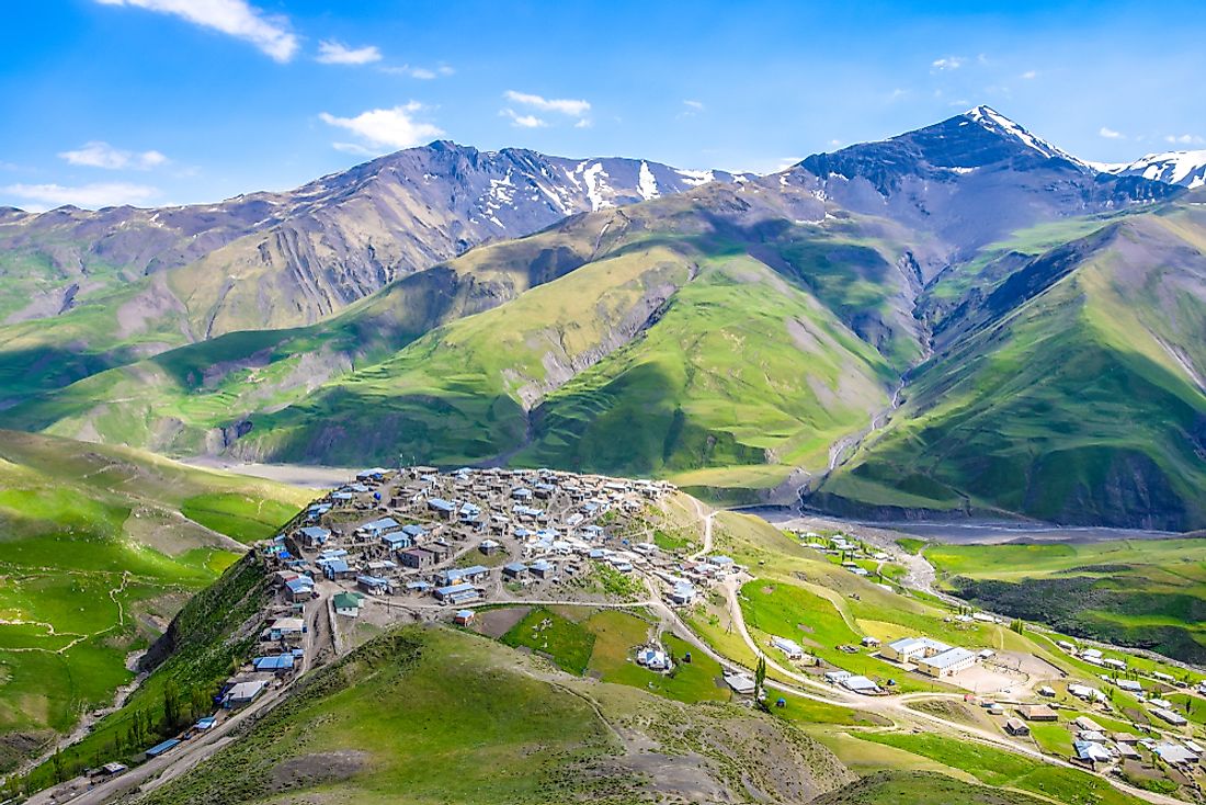 The Caucasus Mountains in Azerbaijan. 