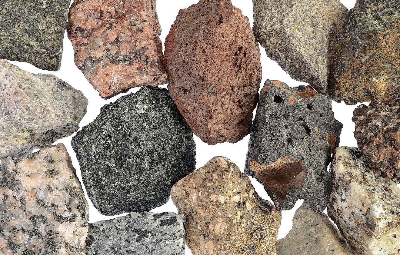 Different kinds of igneous rocks. Image credit: Artography/Shutterstock.com
