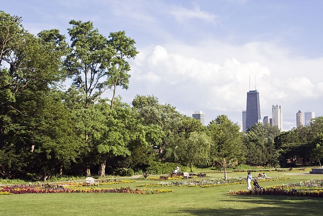 Lincoln Park, on the north end of Chicago, Ilinois, where the Saint Valentine's Day massacre occurred. 