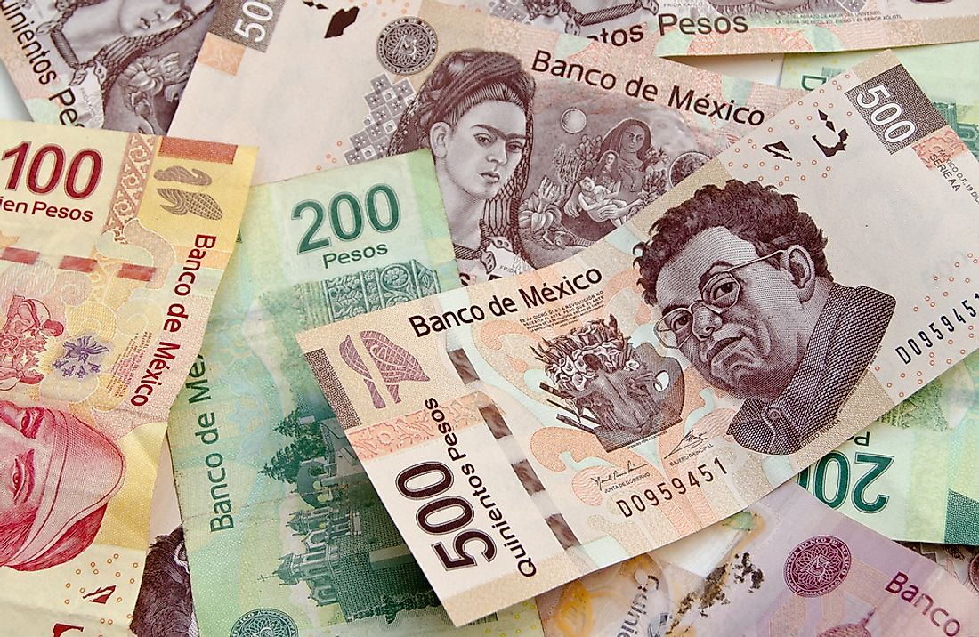 Mexico uses the Mexican peso.