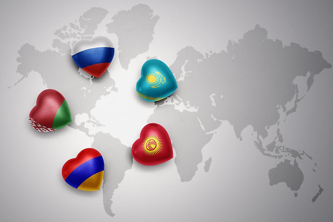 The five countries of the Eurasian Economic Union: Russia, Belarus, Armenia, Kazakhstan, and Kyrgyzstan. 