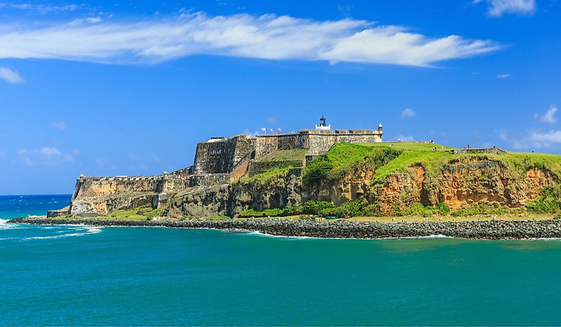 The El Morro fortress was designed to defend San Juan from seaborne attacks.