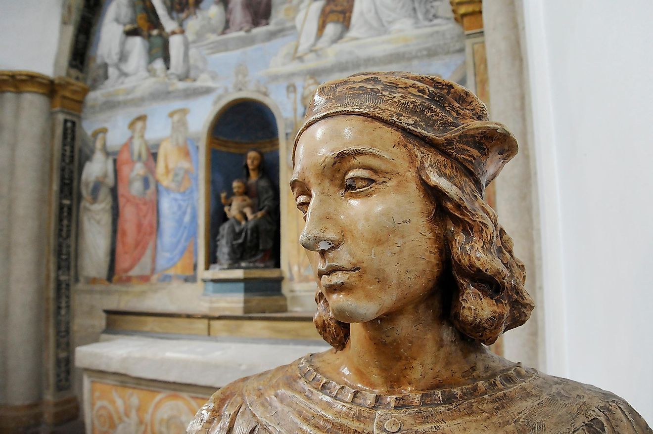  Bust of Raffaello Sanzio, known as Raphael.