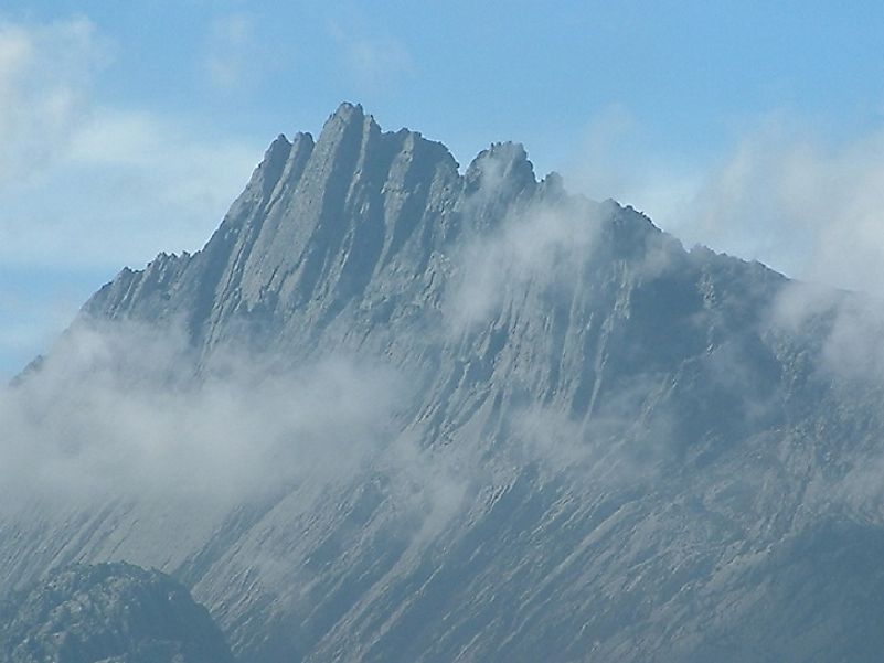 Puncak Jaya, Indonesia's mightiest peak in the Sudirman Range.