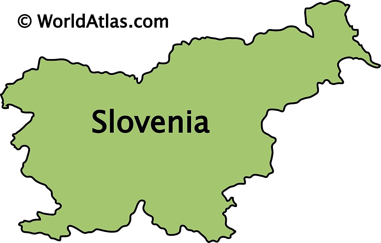 Outline Map of Slovenia