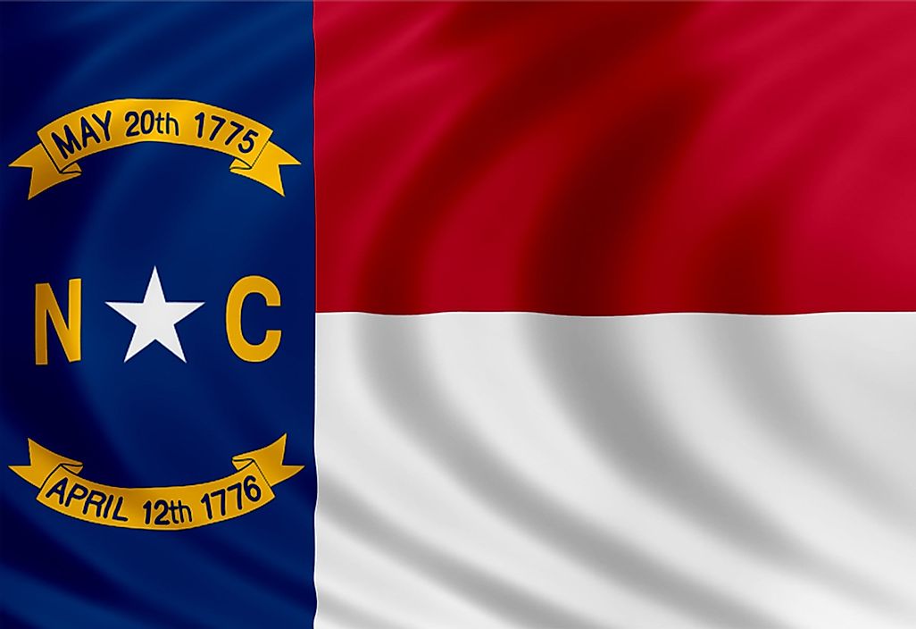 The state flag of North Carolina.
