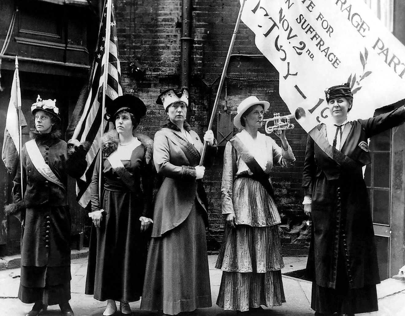 Civil rights secure the right of participation in the civil life of a society for everyone. Suffragettes in San Francisco, 1915.