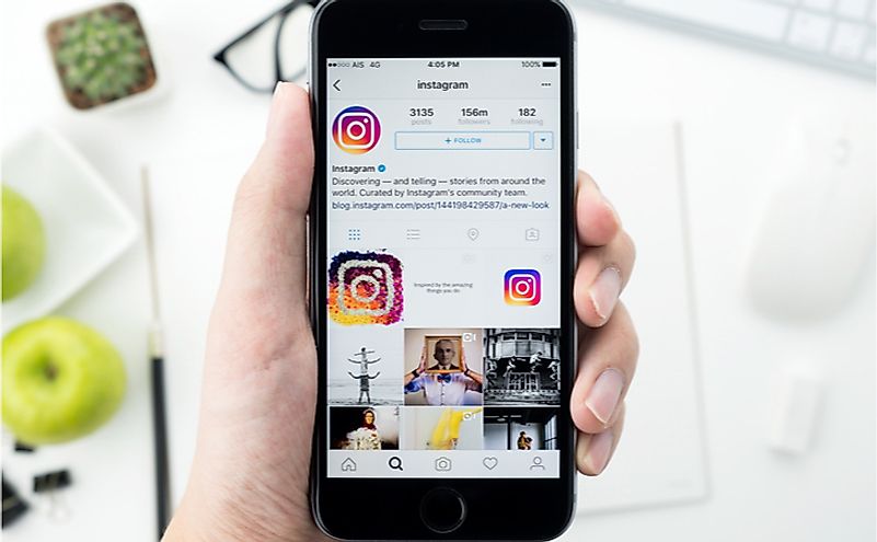 Instagram application on the screen. Editorial credit: ArthurStock / Shutterstock.com