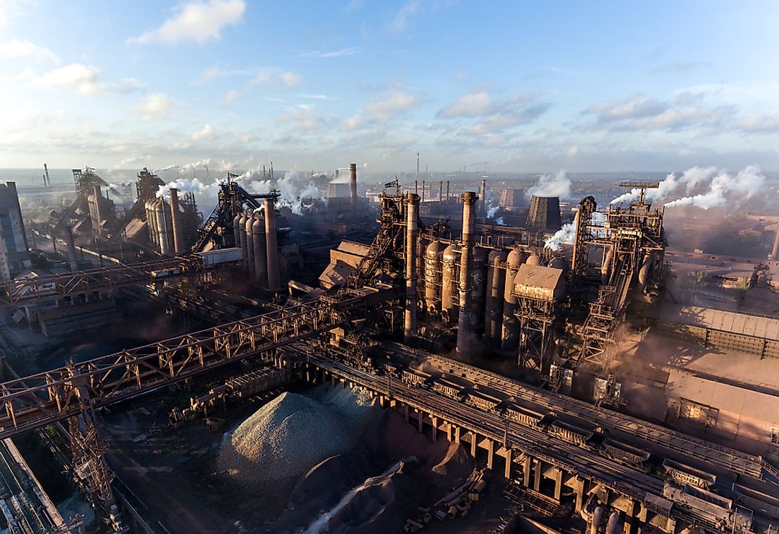 Industrial plants in Ukraine. 