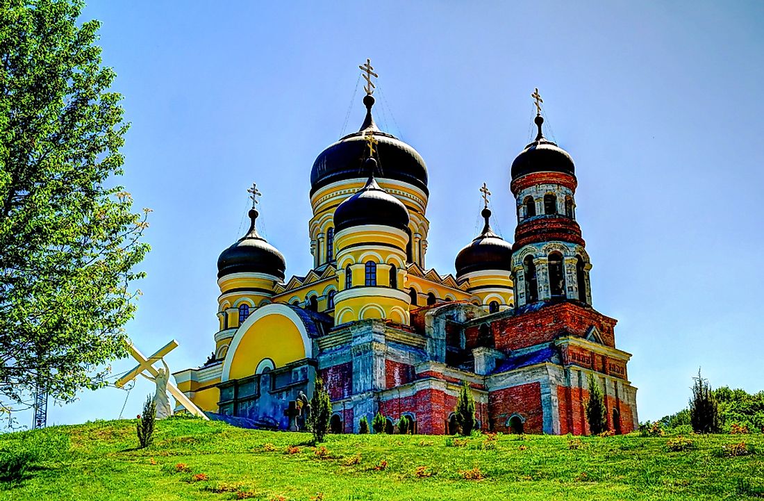 An Orthodox church in Moldova. 