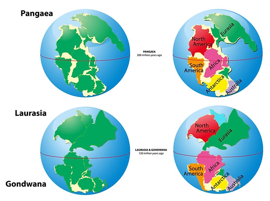 Pangea, Laurasia, and Gondwana are all examples of supercontinents. 