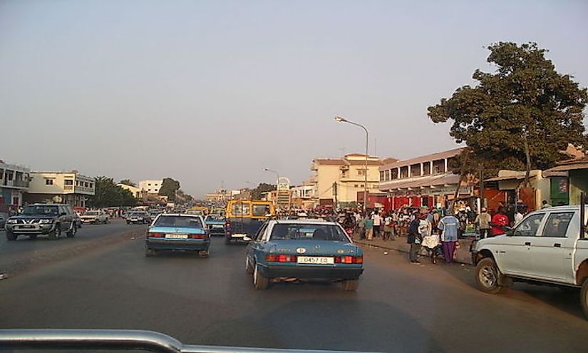 A scene from downtown Bissau.