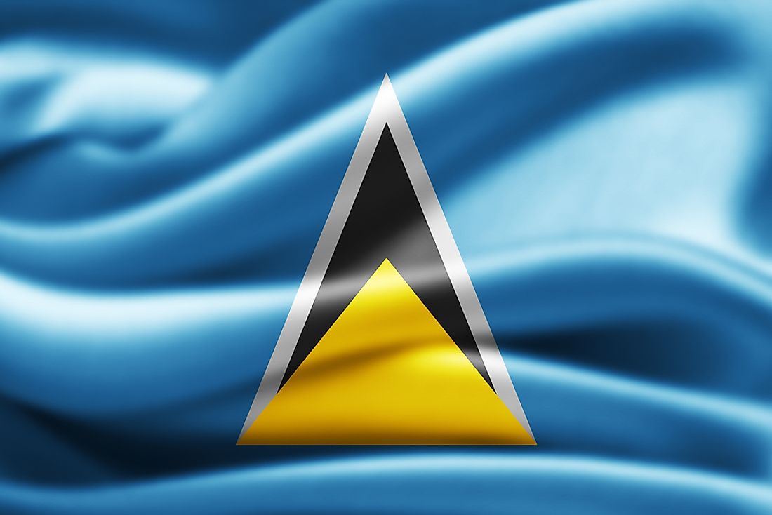 The flag of Saint Lucia. 