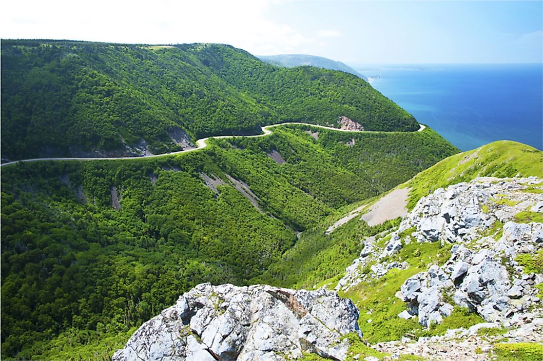 The Cabot Trail in Cape Breton Highlands National Park.