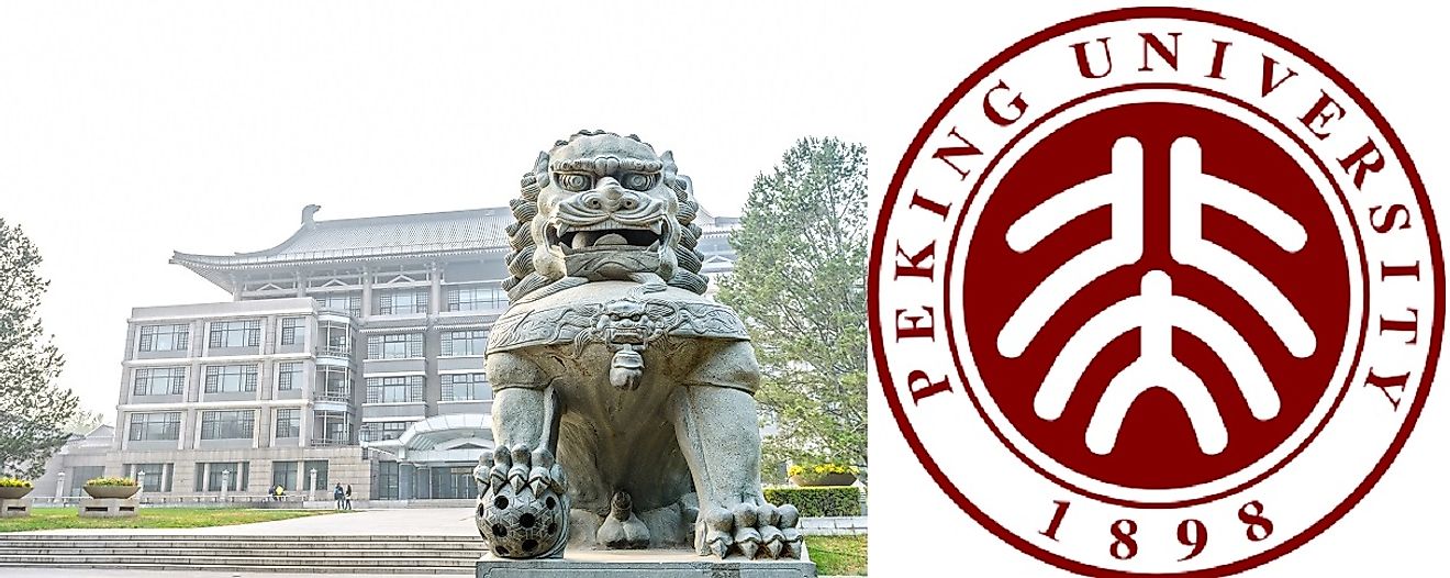 Guardian lions are iconic symbols of the Peking University campus.