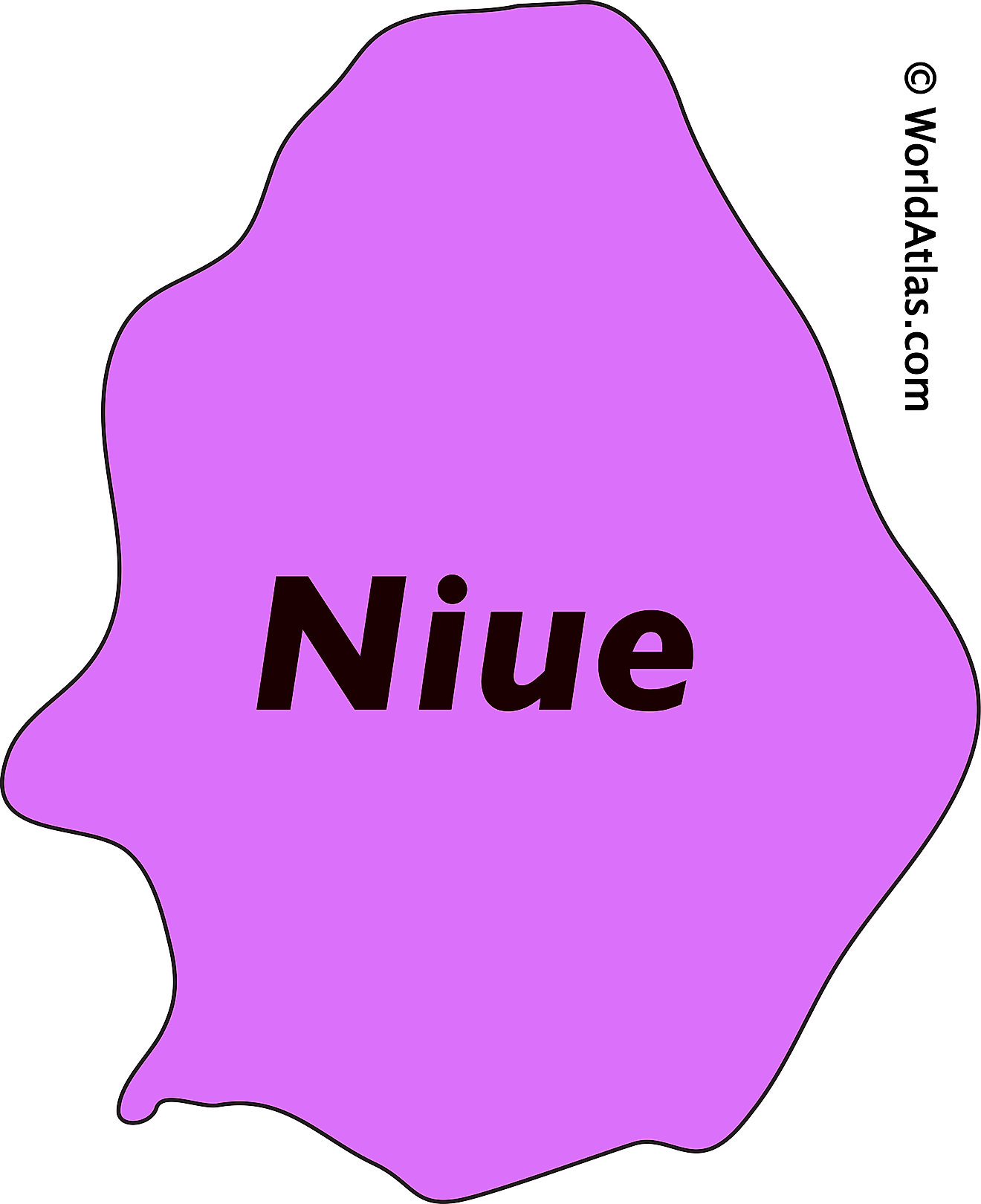Outline Map of Niue
