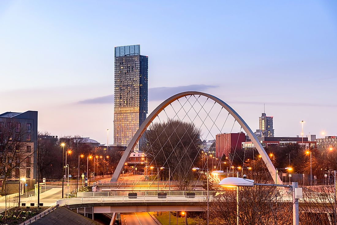 Manchester, the third largest city in England. 