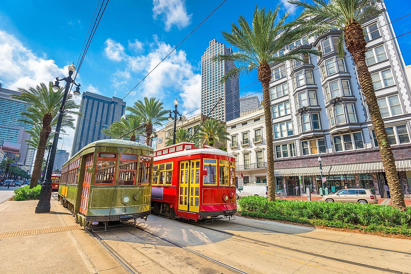 Street cars in New Orleans.