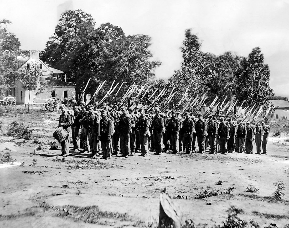 Union soldiers in the Civil War. 