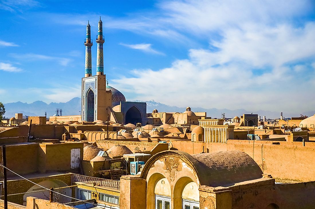 The city center of Yazd, Iran. 