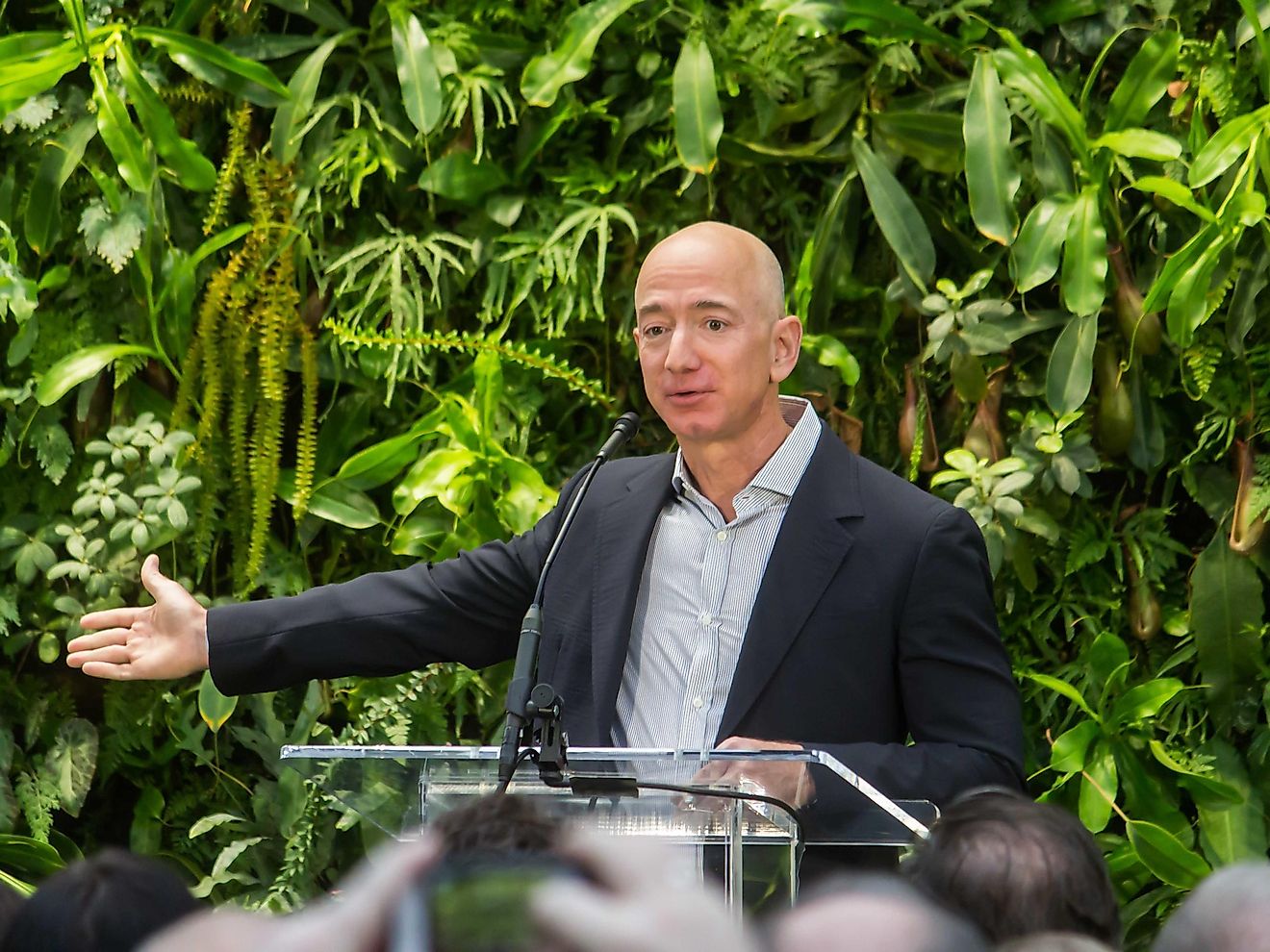 Jeff Bezos has a staggering net worth of $123.9 billion thanks to the success of Amazon. Image credit: wikimedia.org