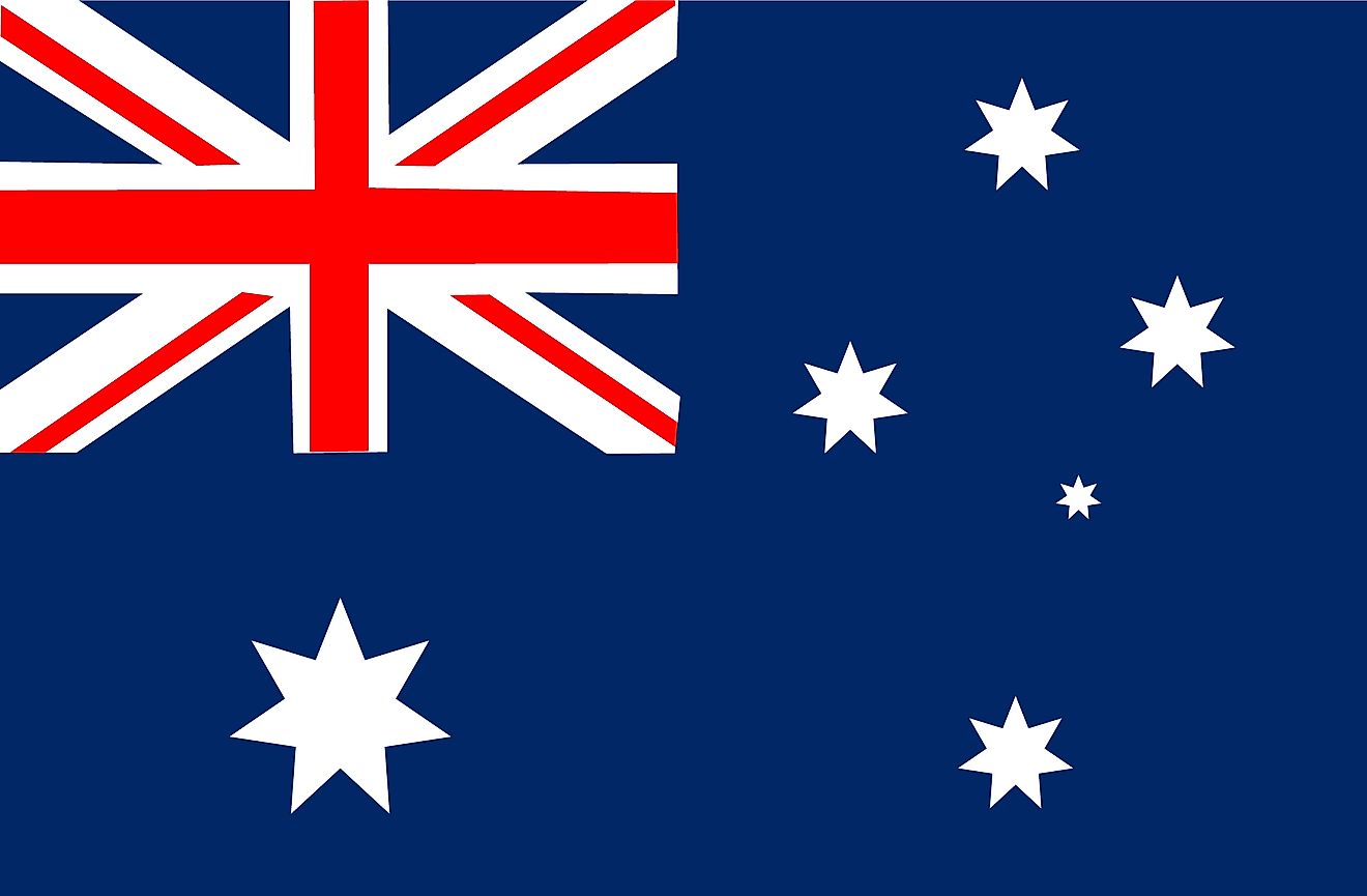The flag of Australia features the Southern Cross. 