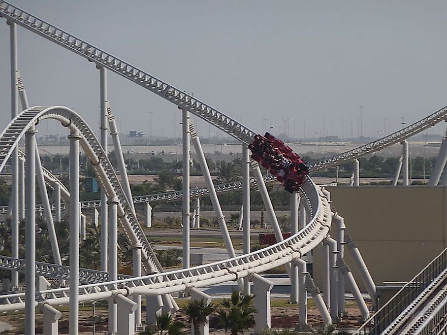 Formula Rossa that achieves an astonishing speed of 149.1mph (239km/h) and was built by Intamin.