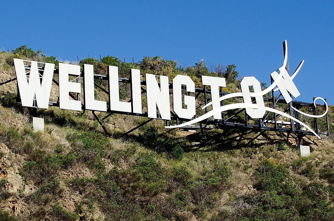 Wellington, which has a sizeable film industry, also has a sign which may draw comparisons to another famous sign. 