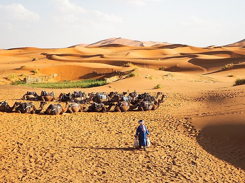 A Tuareg nomad in the Sahara Desert. 