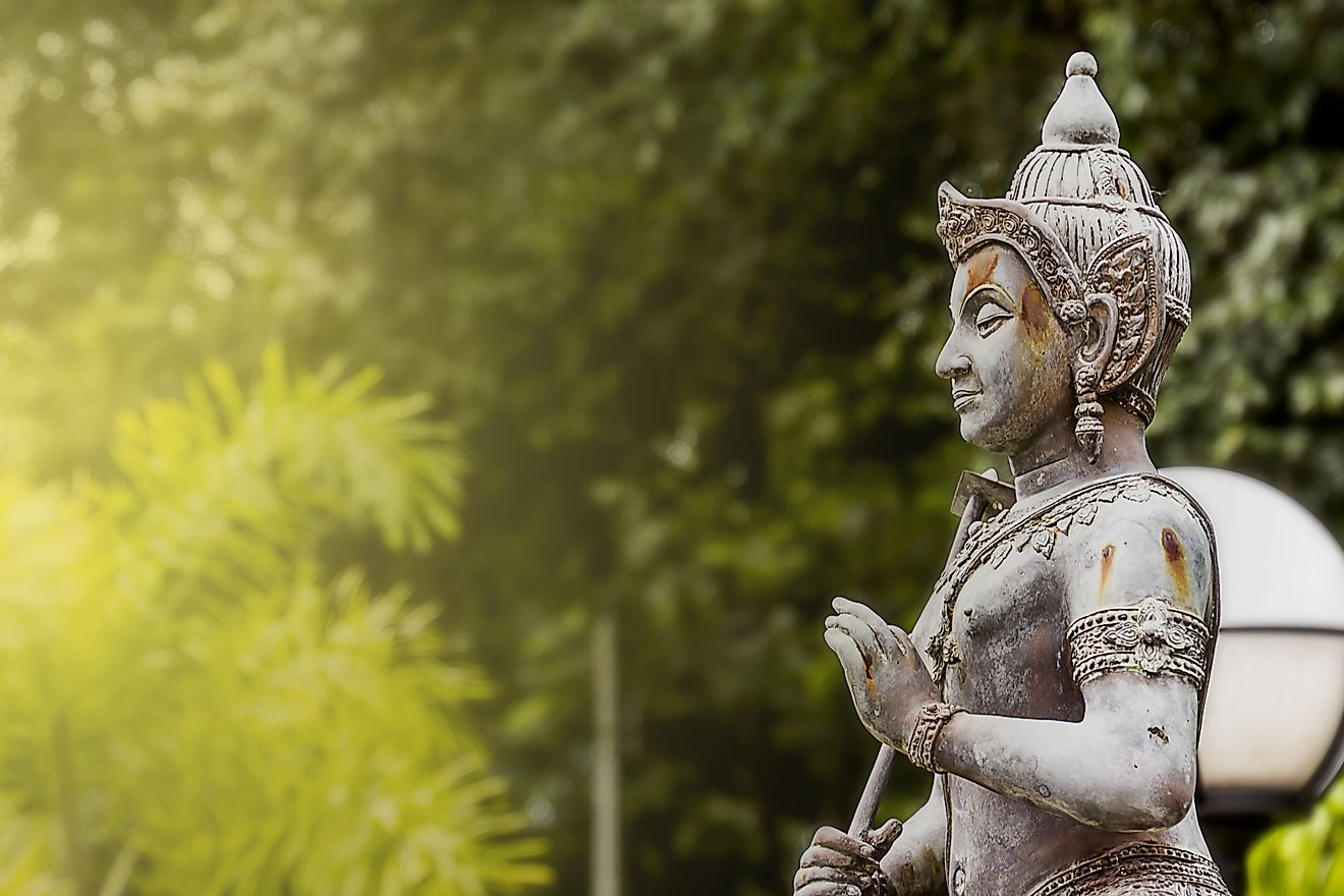 A statue of Vishnu, a prominent god in Hinduism. Image credit: GikaPhoto By waraphot/Shutterstock