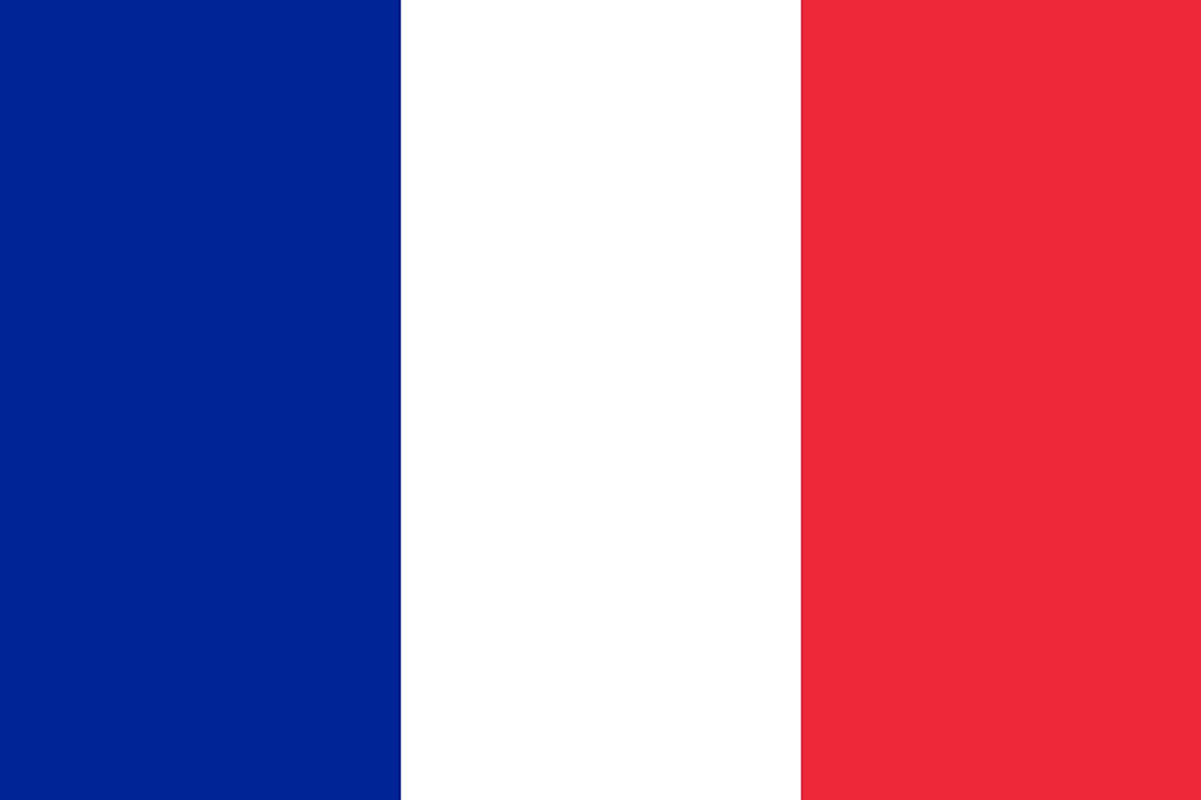 The flag of Guadeloupe is the French tricolor flag of blue, white, and red vertical bands.
