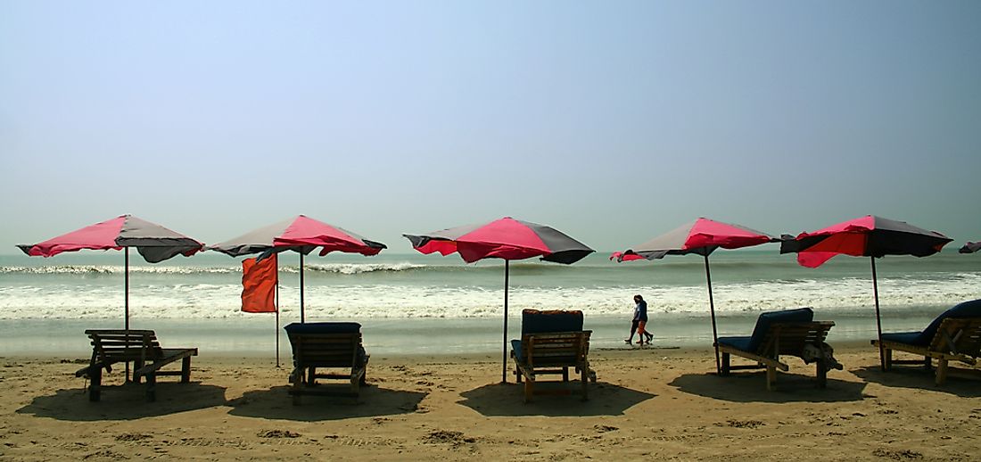 Cox's Bazar (pictured) is the third longest beach in the world, and one of Bangladesh's most popular tourist hotspots.