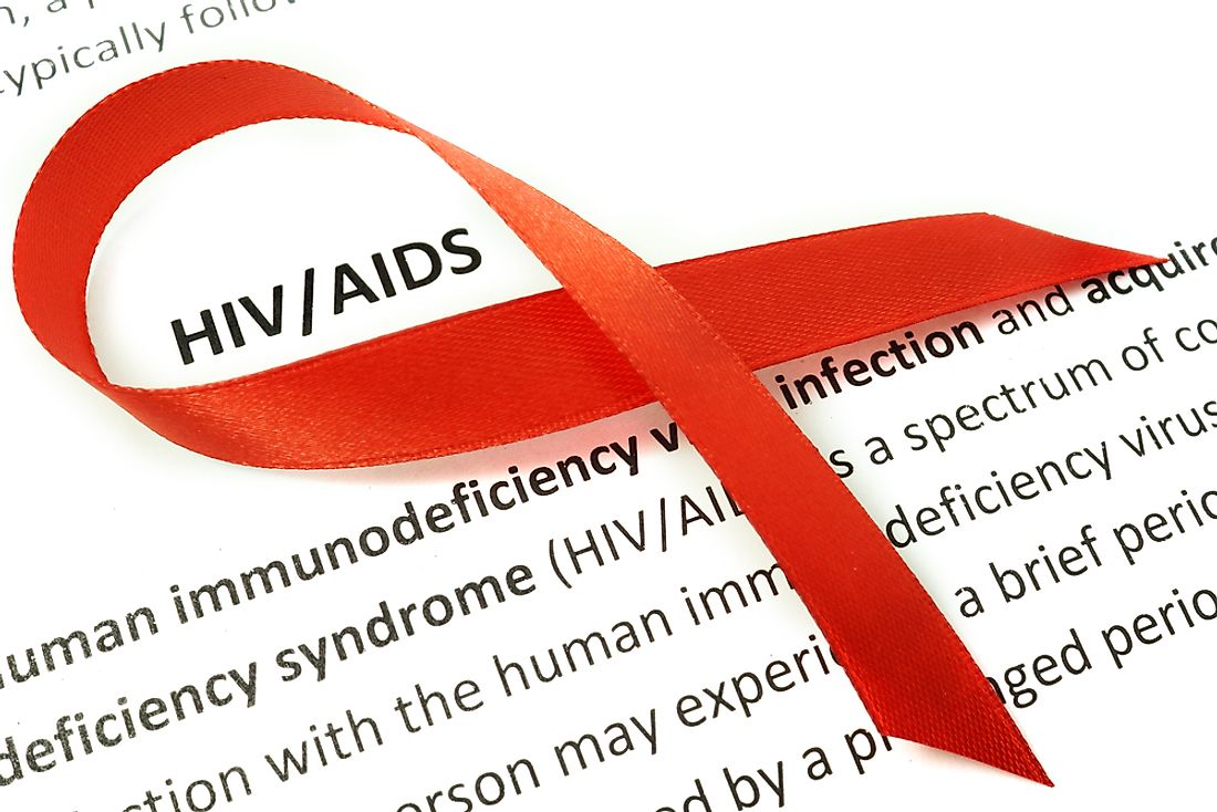 The red ribbon is the universal symbol of HIV/AIDS awareness. 