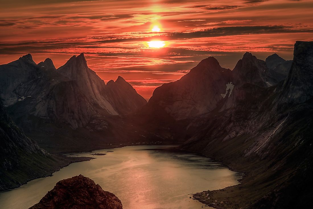 Norway is the best places to watch the midnight sun phenomenon.