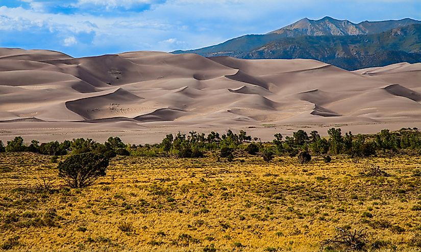The spectacular landscape of the Great Sand Dunes National Park.