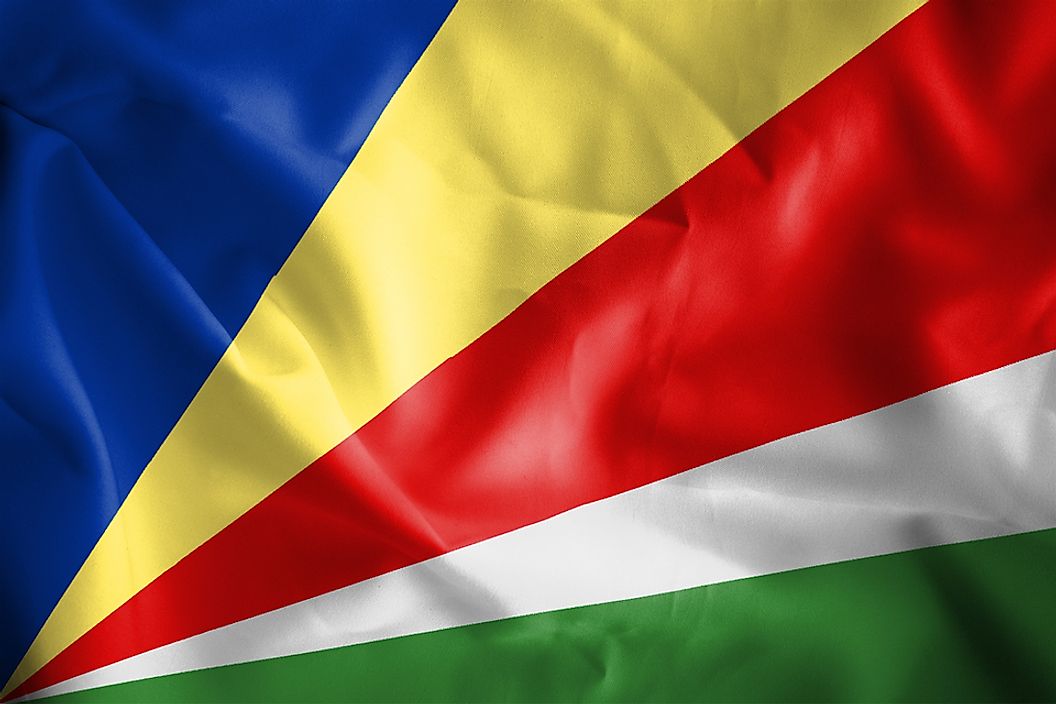 The flag of Seychelles.