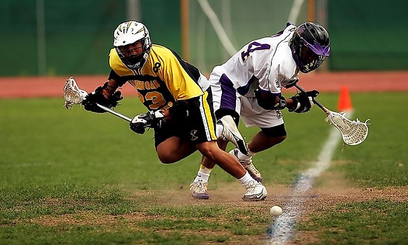 A game of lacrosse.