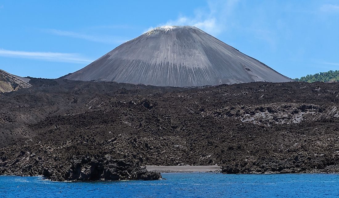 The volcano is the most prominent feature of Barren Island.