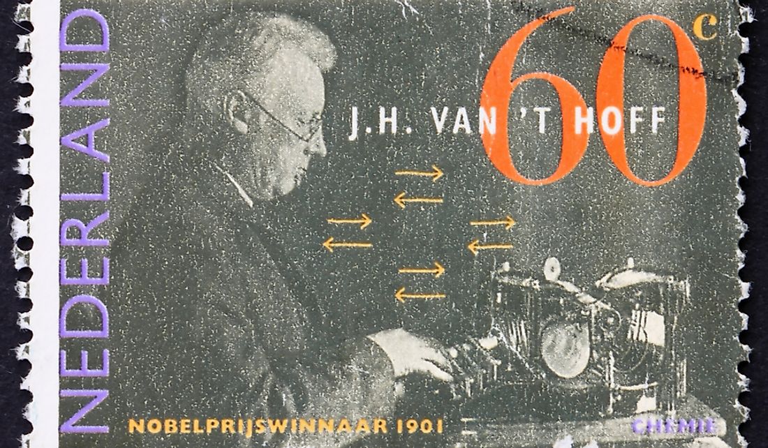 Stamp commemorating Nobel Prize laureate Jacobus Henricus van 't Hoff. Editorial credit: Boris15 / Shutterstock.com